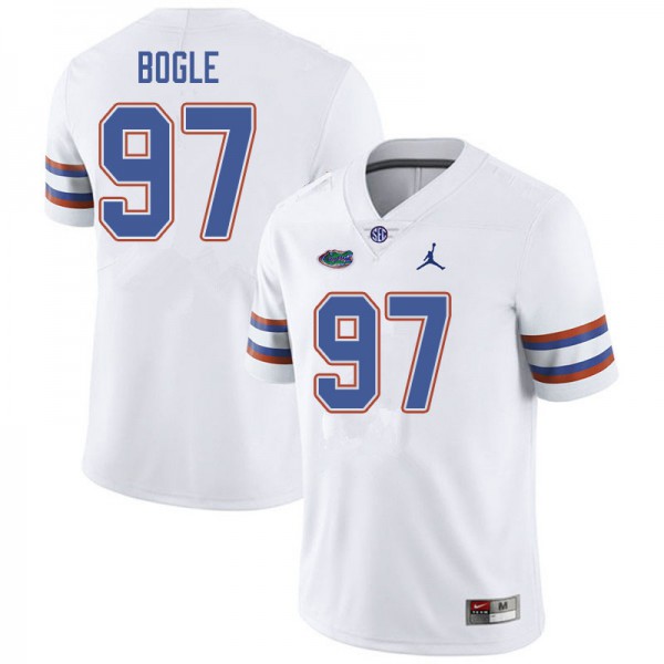 Jordan Brand Men #97 Khris Bogle Florida Gators College Football Jersey White
